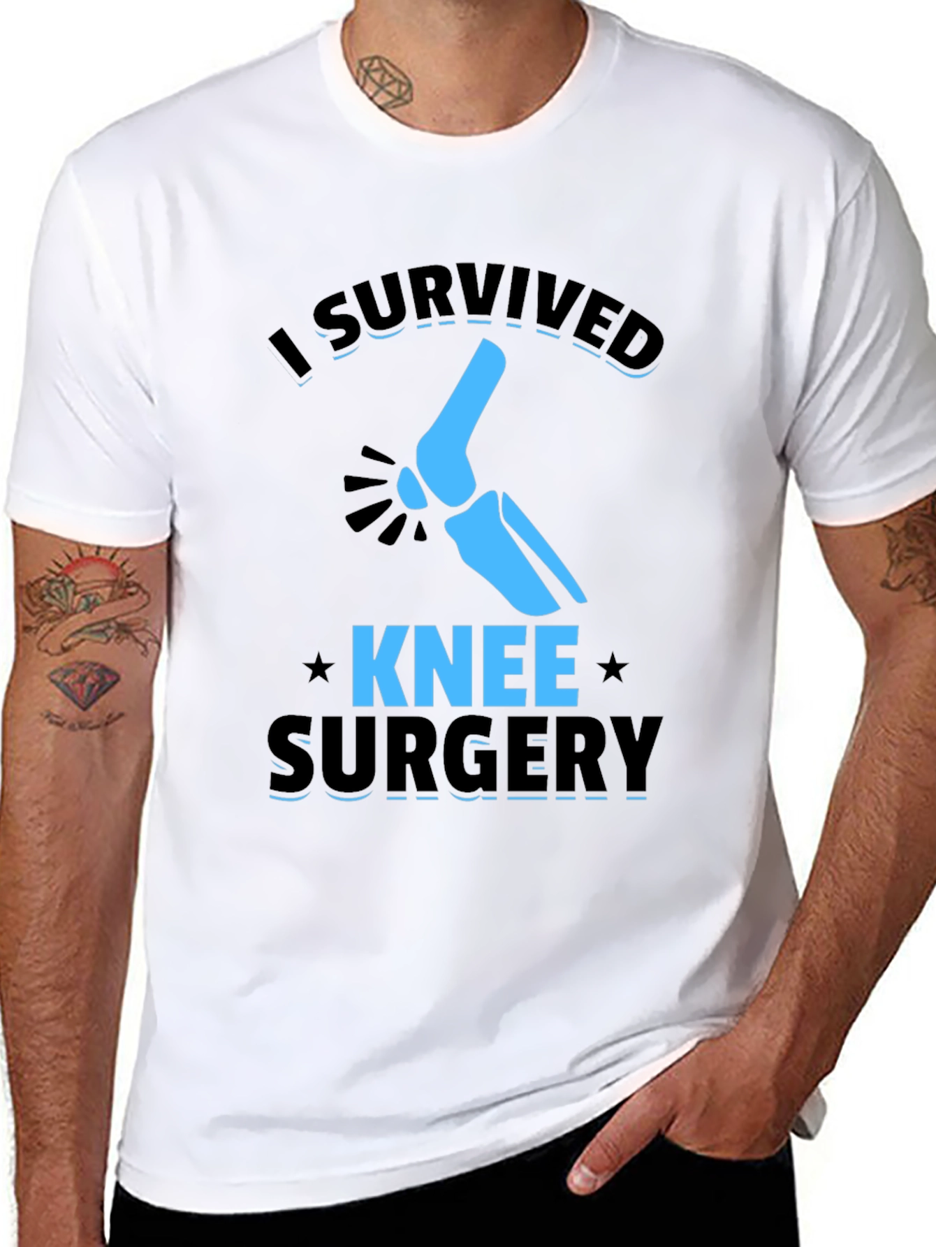 I Survived Knee Surgery Graphic T-Shirt