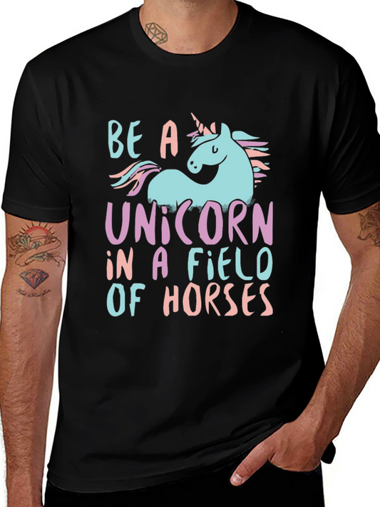 Be A Unicorn Graphic Tee - Black T-Shirt