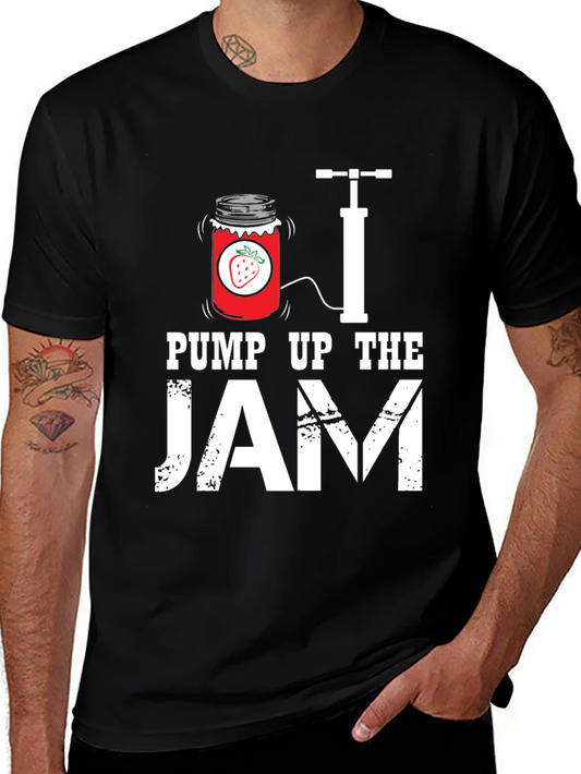 Pump Up The Jam Graphic Tee - Black Cotton T-Shirt