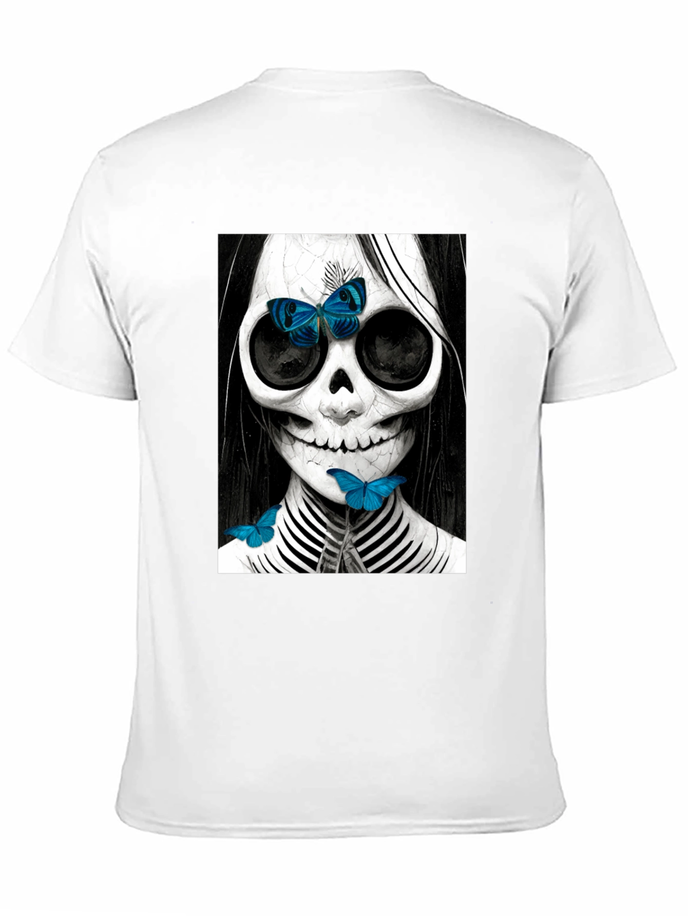 Skull & Butterfly Graphic Tee - Unique Fashion