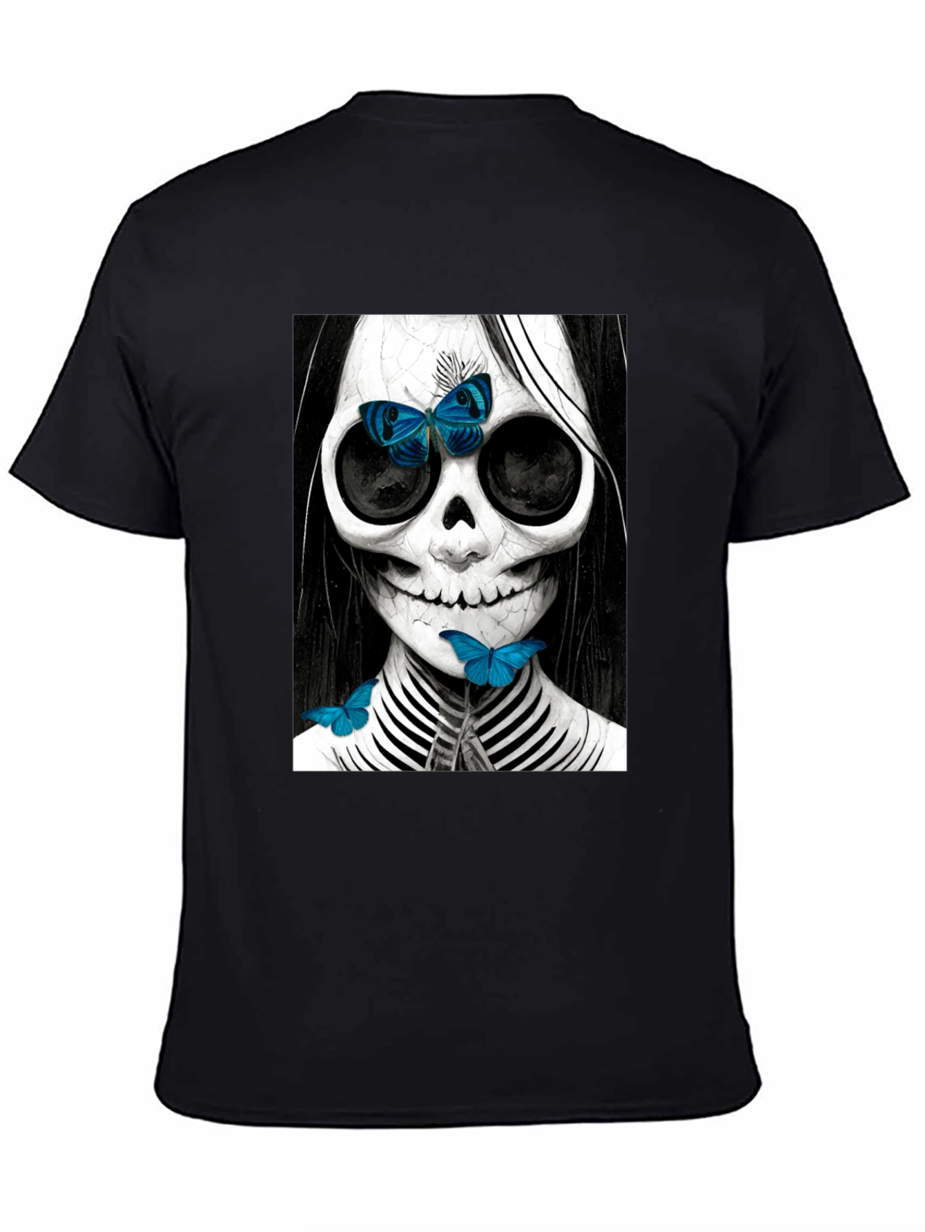 Skull & Butterfly Graphic Tee - Unique Fashion