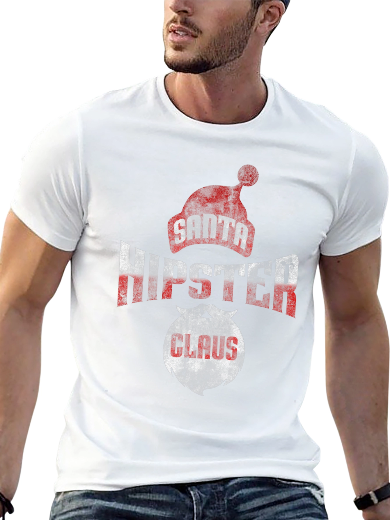 Santa Hipster Claus Graphic Tee