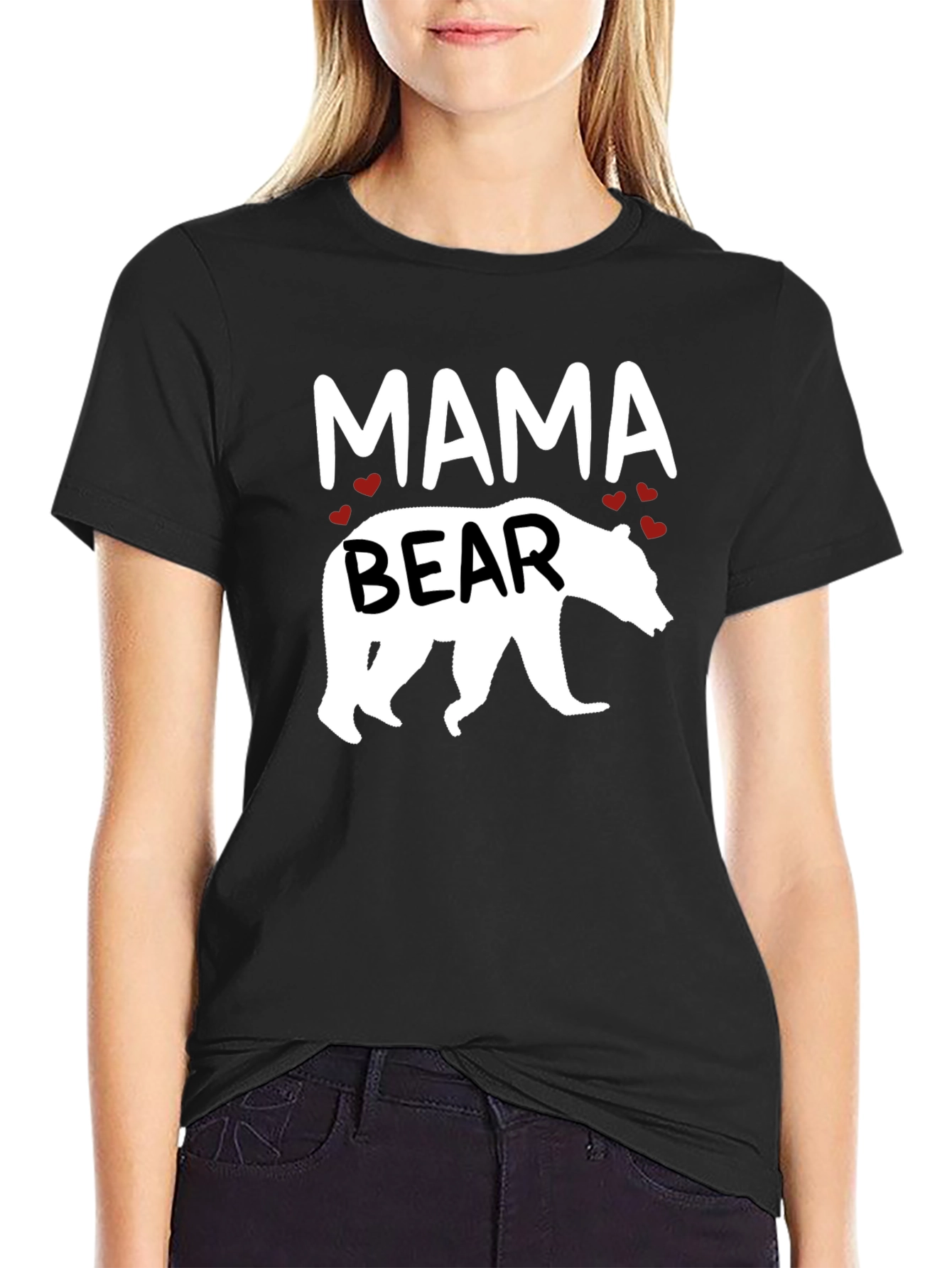 Mama Bear Graphic Tee - Black
