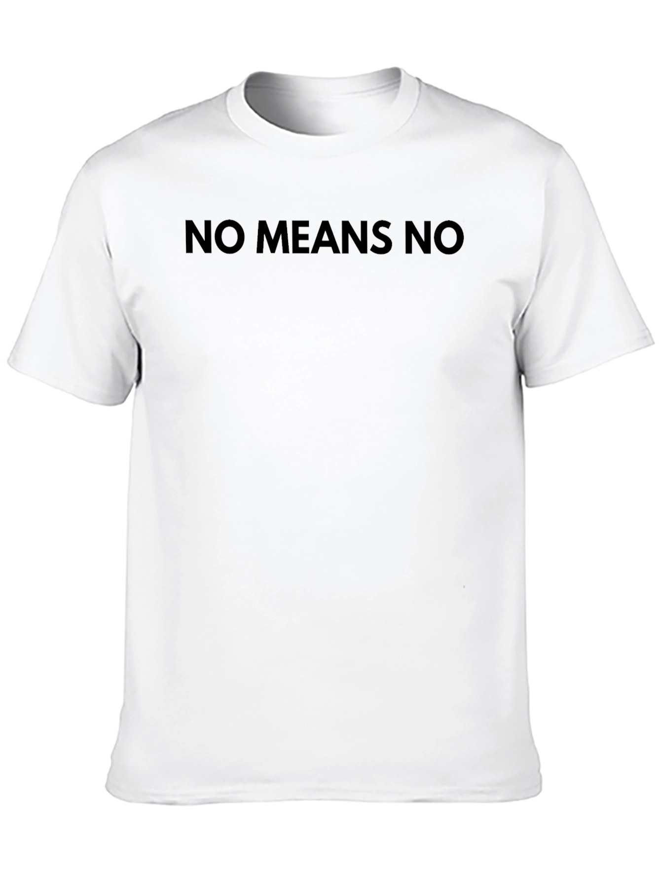 No Means No - Black Crew Neck Tee