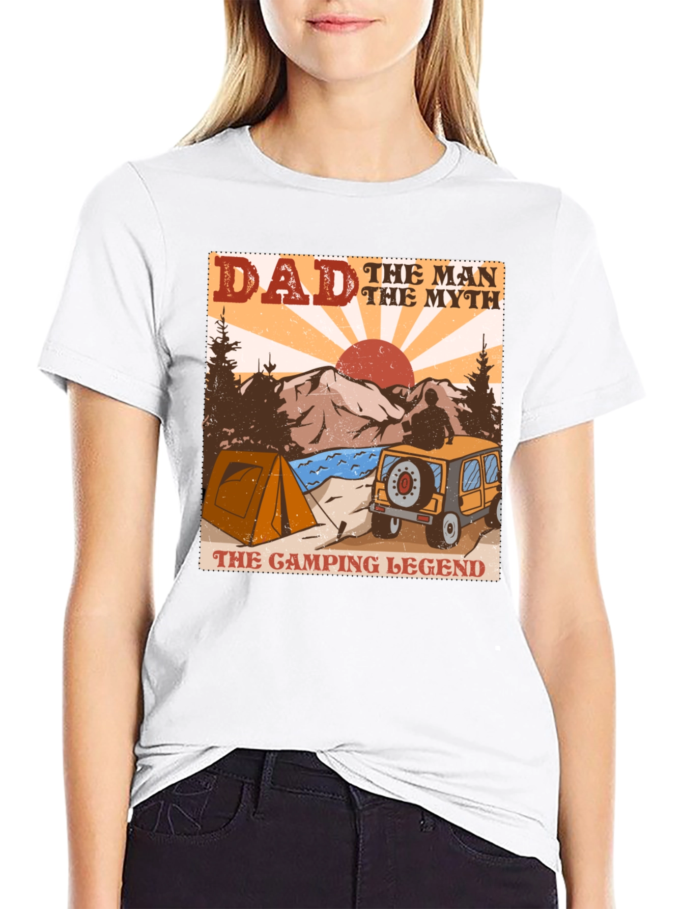 Dad Camping Legend Graphic Tee
