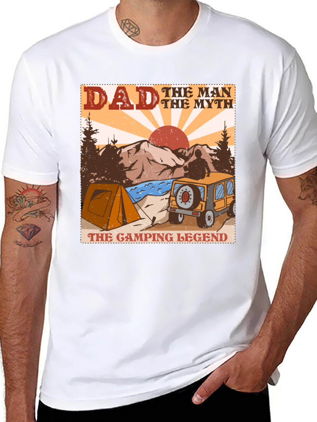 Dad Camping Legend Graphic Tee