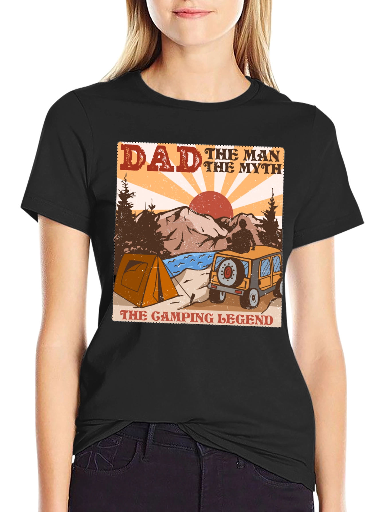 Dad Camping Legend Graphic Tee