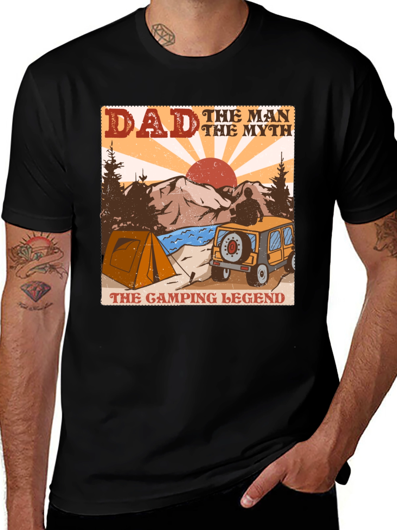 Dad Camping Legend Graphic Tee