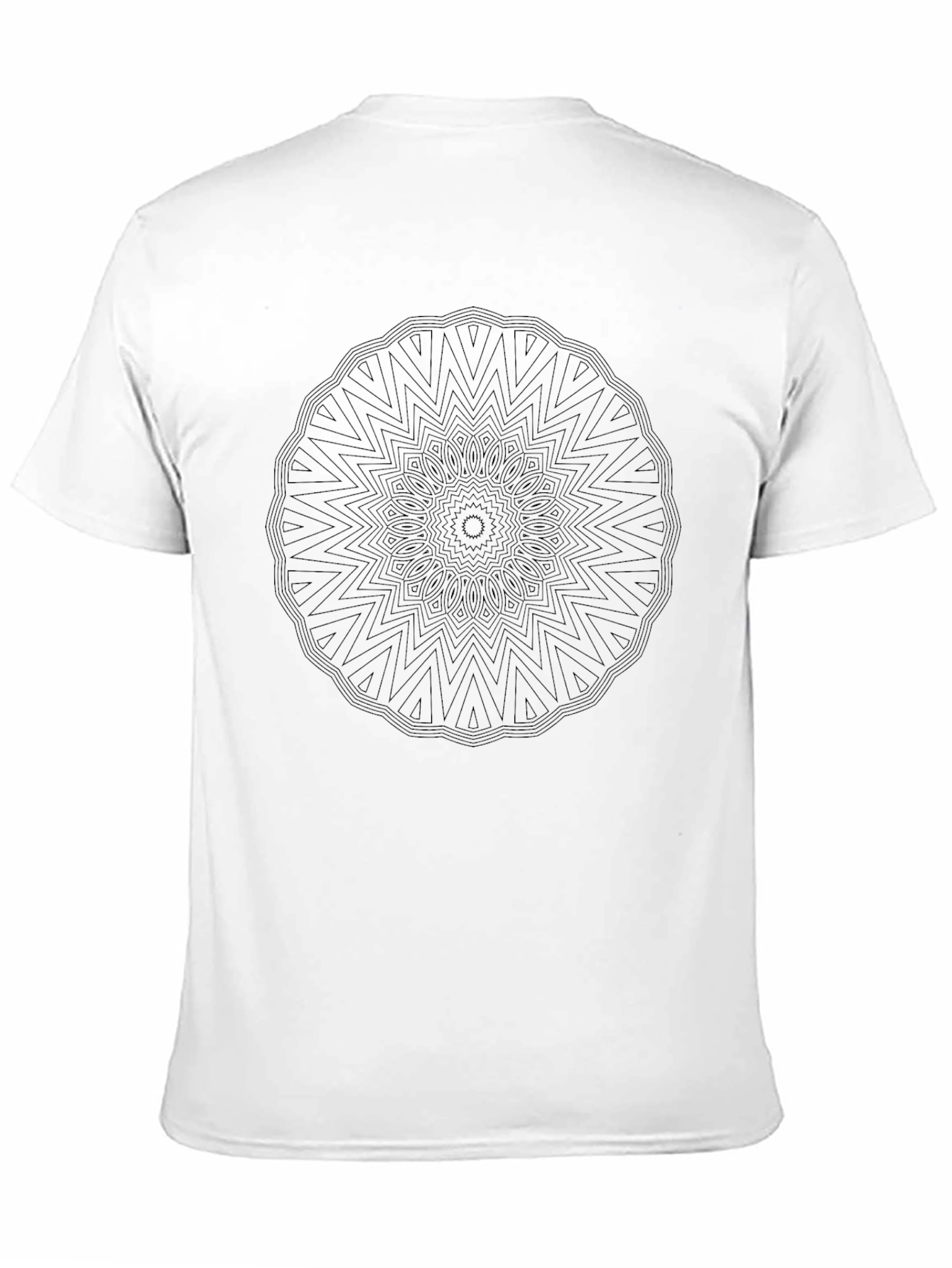 Black Mandala Graphic Tee - Geometric Design T-Shirt