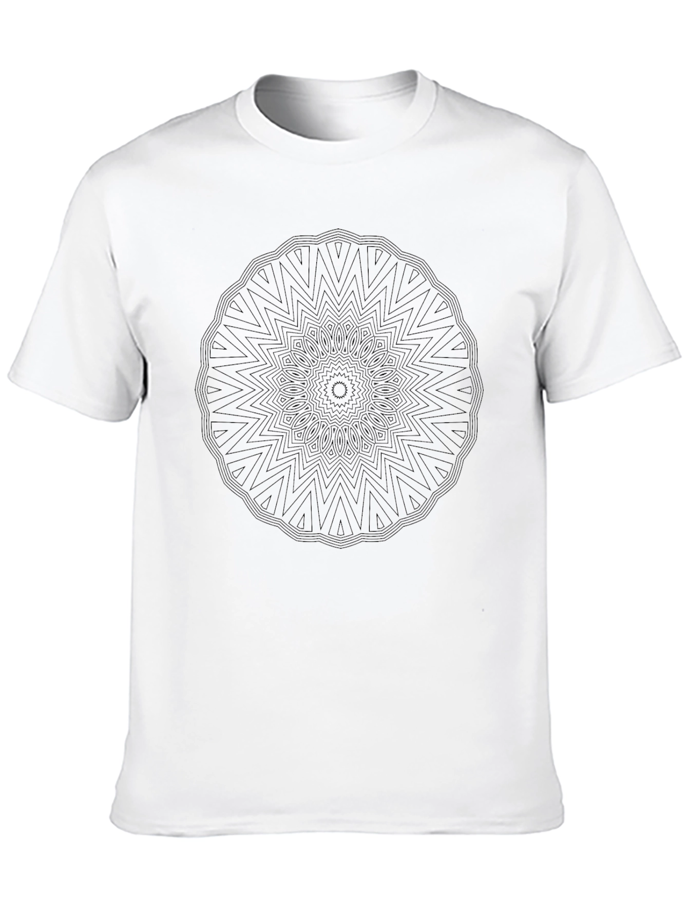 Black Mandala Graphic Tee - Geometric Design T-Shirt