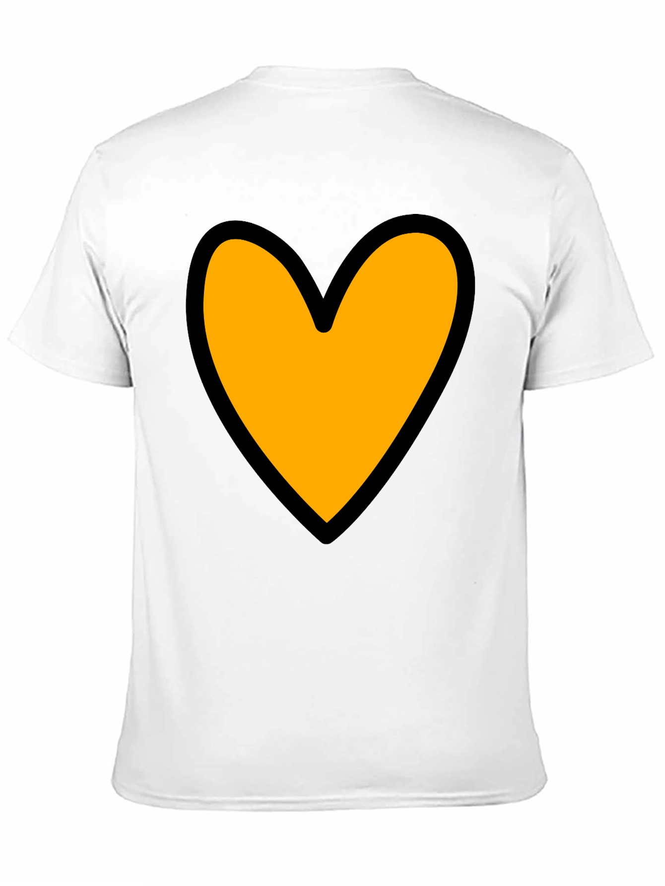 Heart Graphic Tee - Black Cotton Blend Casual T-Shirt