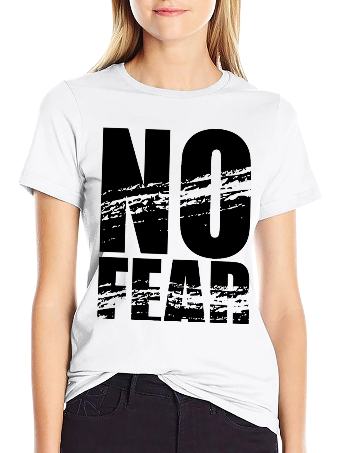 No Fear Graphic Print Black T-Shirt