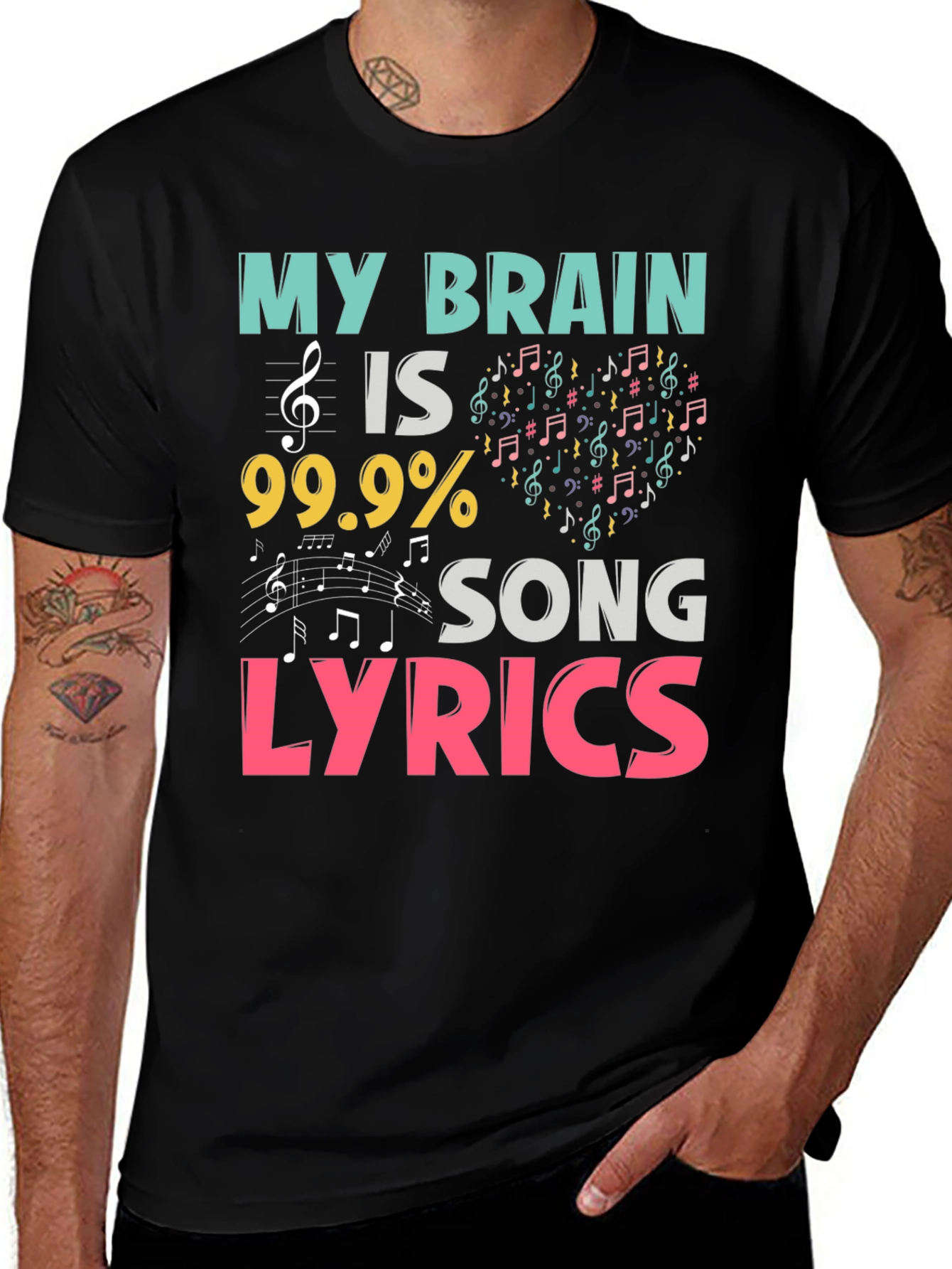My Brain is 99.9% Song Lyrics T-Shirt