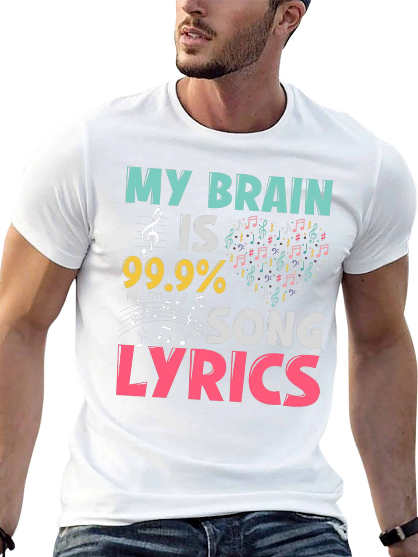 My Brain is 99.9% Song Lyrics T-Shirt