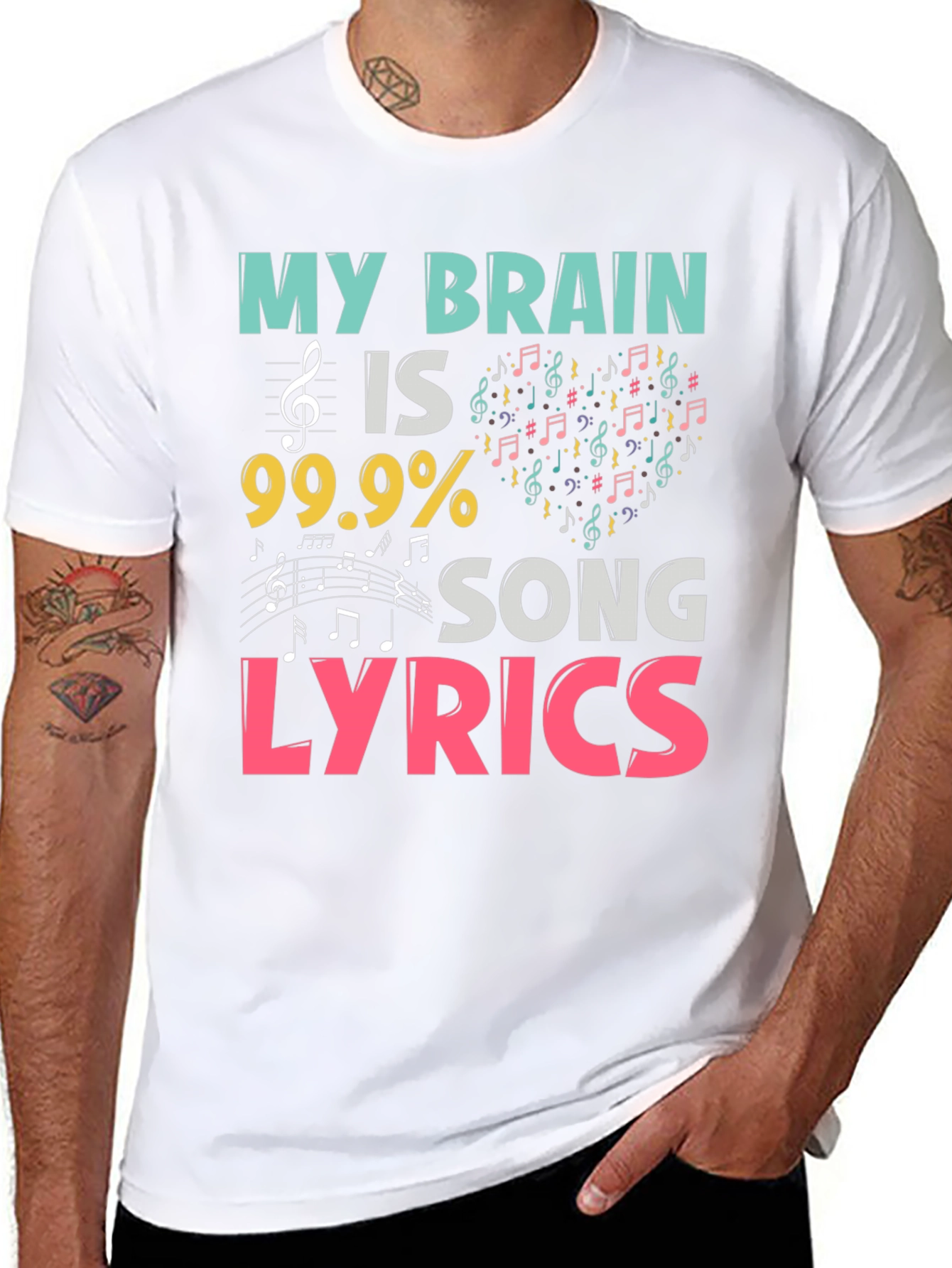 My Brain is 99.9% Song Lyrics T-Shirt