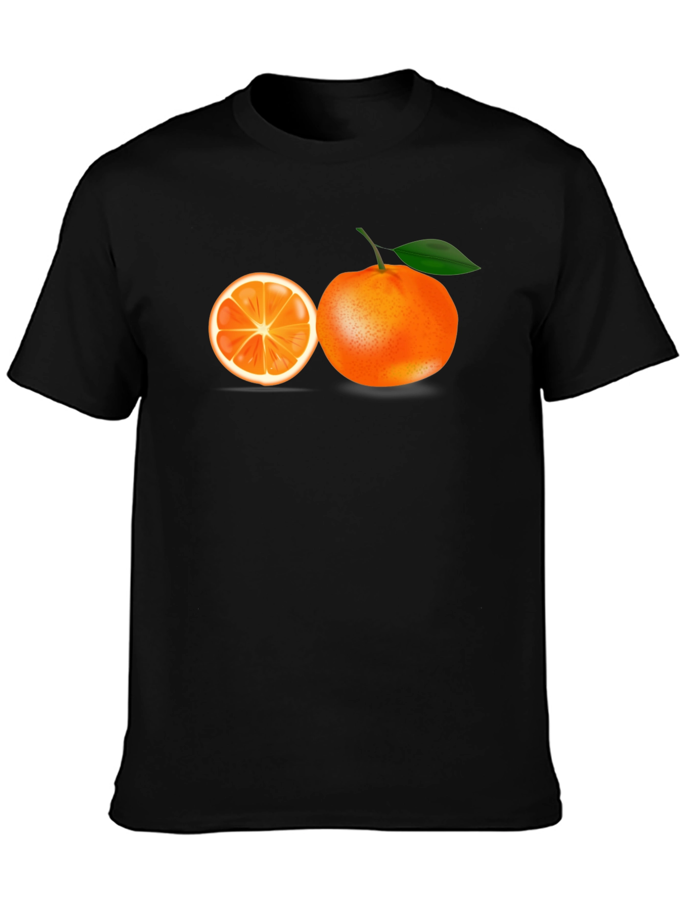 Orange Graphic Black T-Shirt - Fresh Style