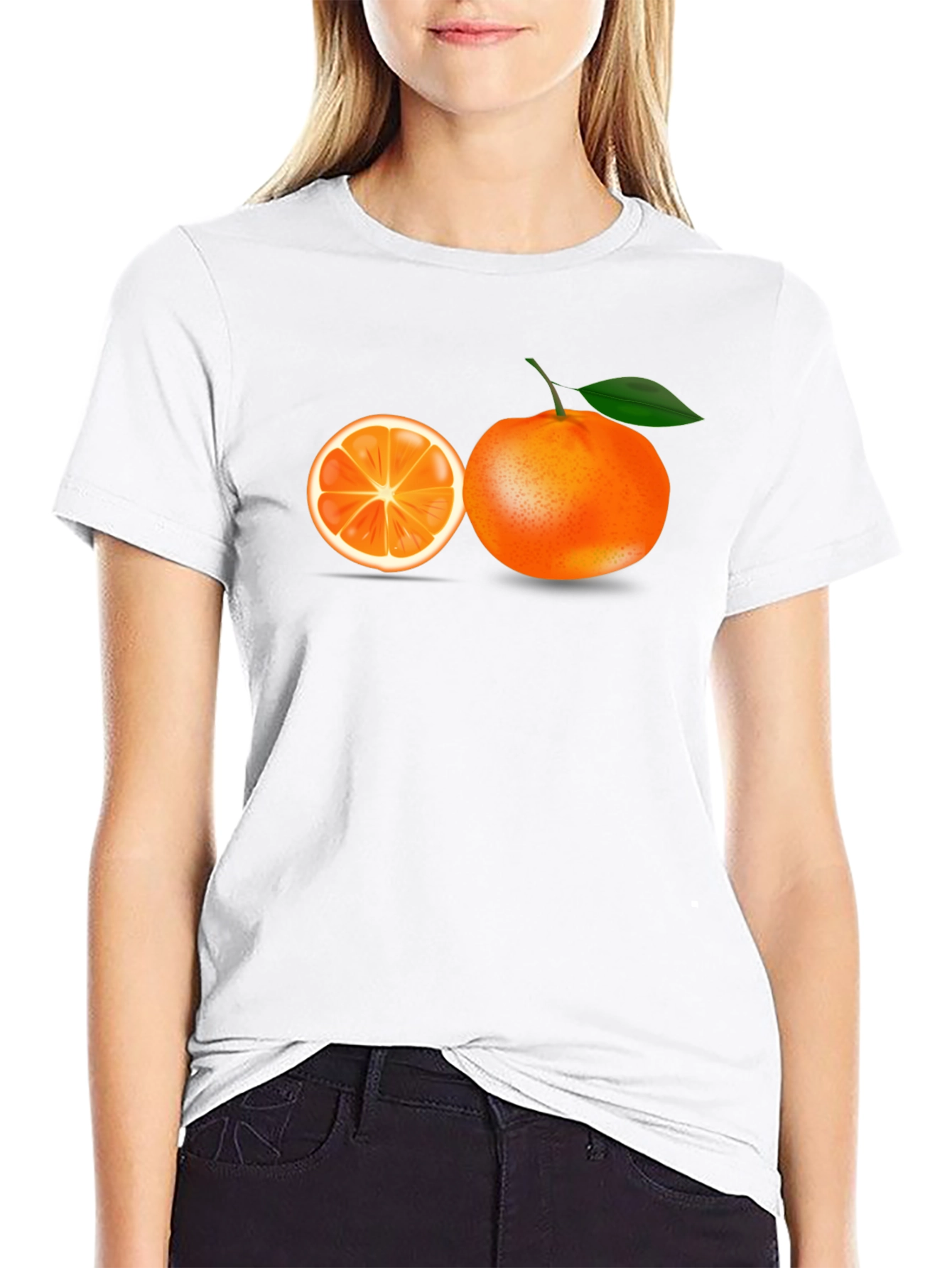 Orange Graphic Black T-Shirt - Fresh Style