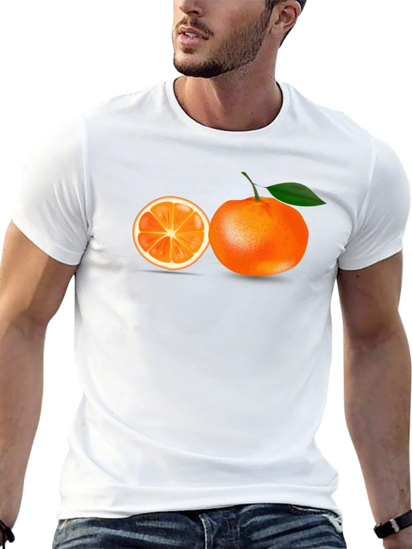 Orange Graphic Black T-Shirt - Fresh Style