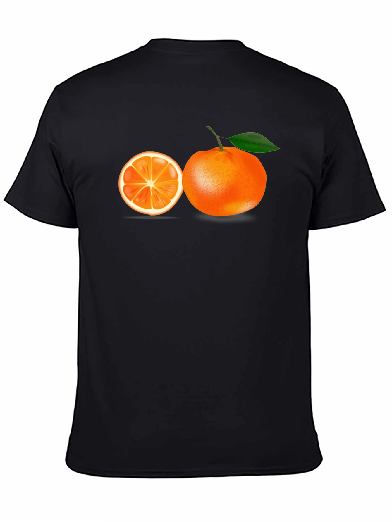Orange Graphic Black T-Shirt - Fresh Style