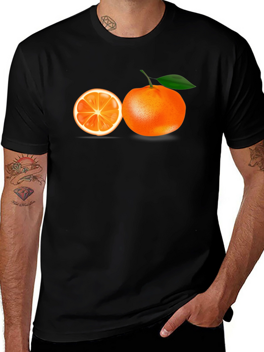 Orange Graphic Black T-Shirt - Fresh Style