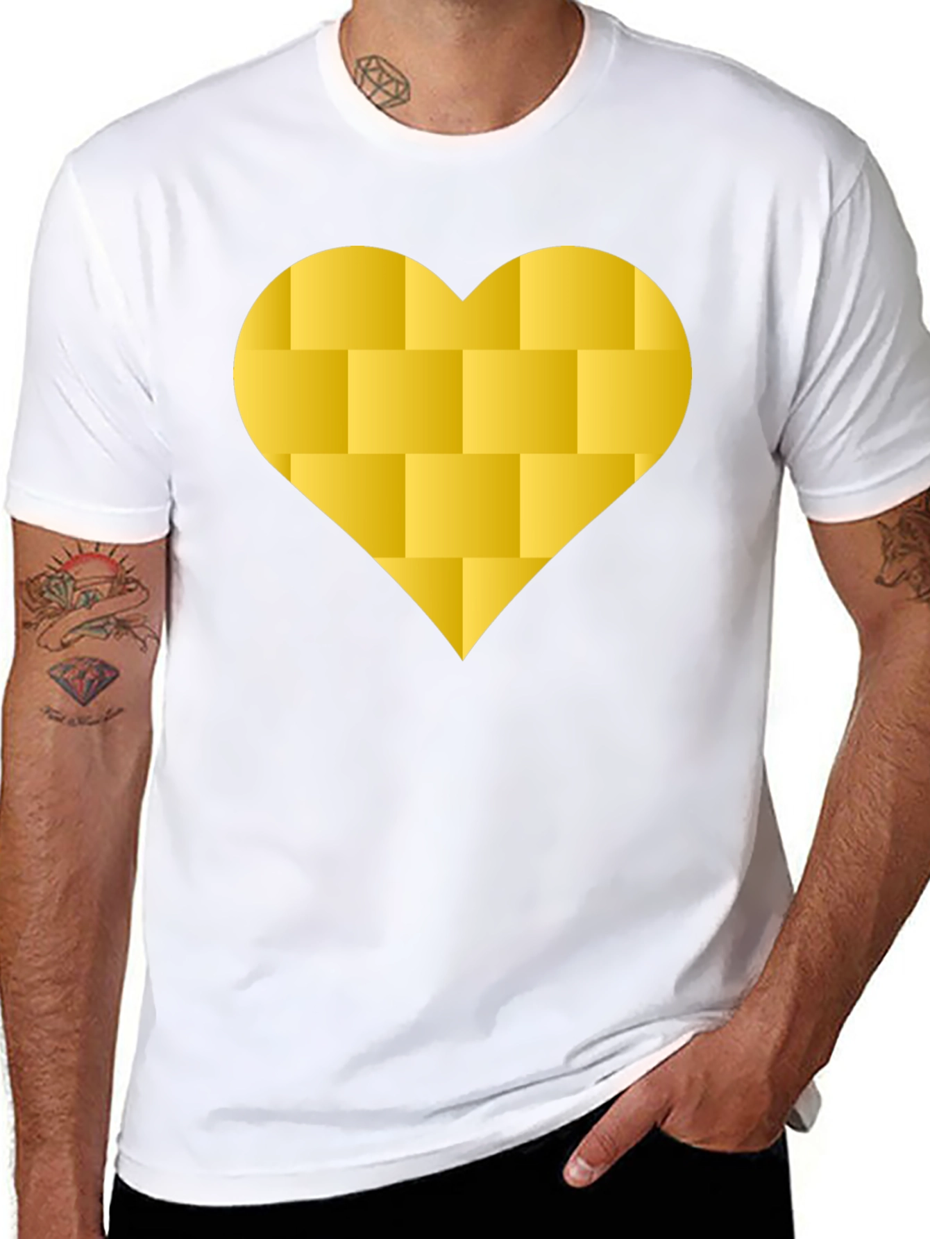 Brick Heart Graphic Tee - Modern Black T-Shirt
