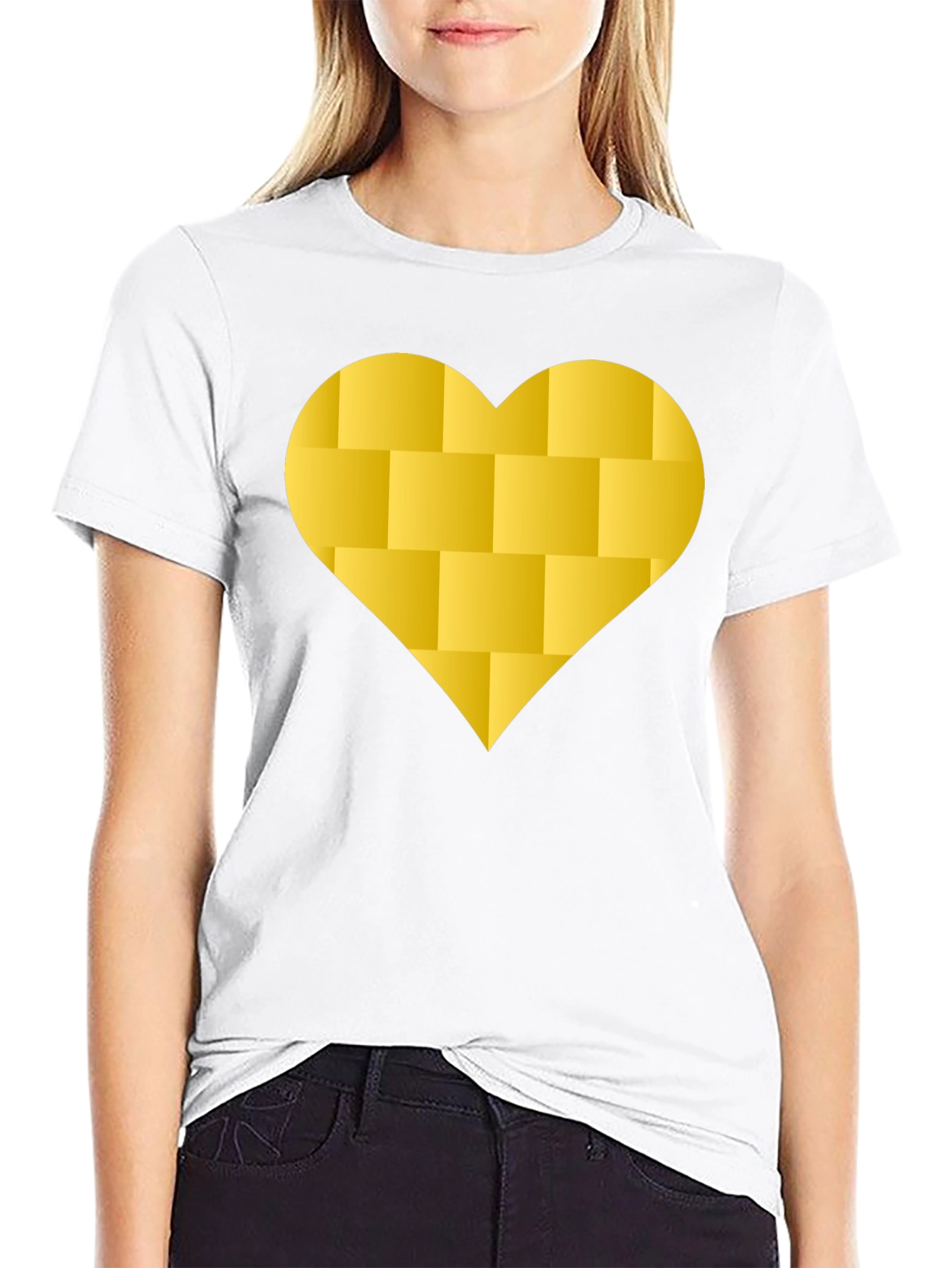 Brick Heart Graphic Tee - Modern Black T-Shirt