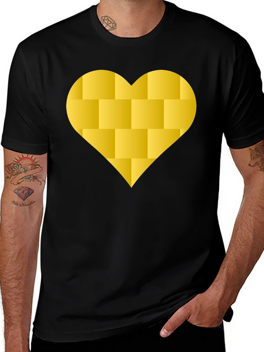 Brick Heart Graphic Tee - Modern Black T-Shirt