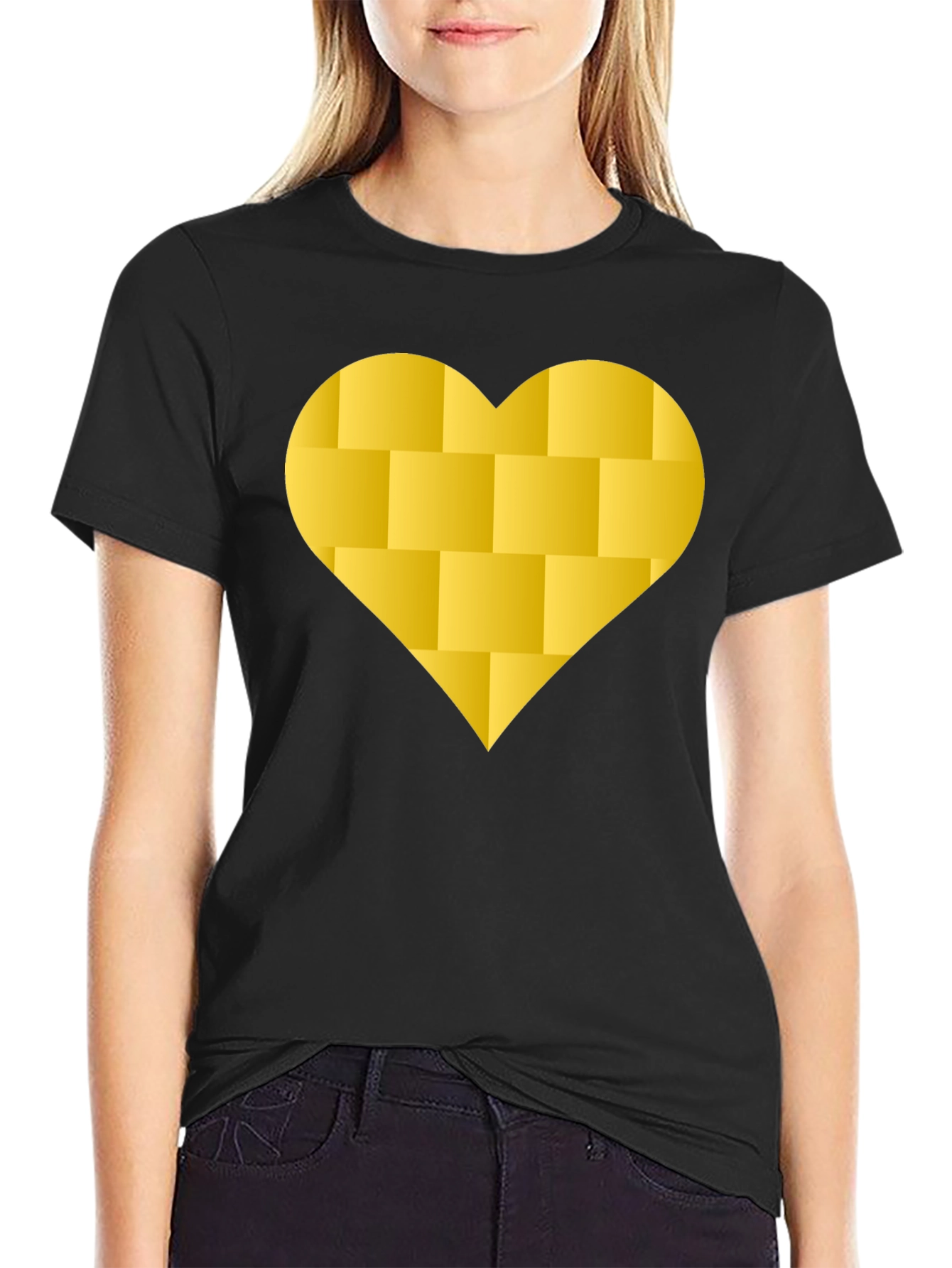 Brick Heart Graphic Tee - Modern Black T-Shirt