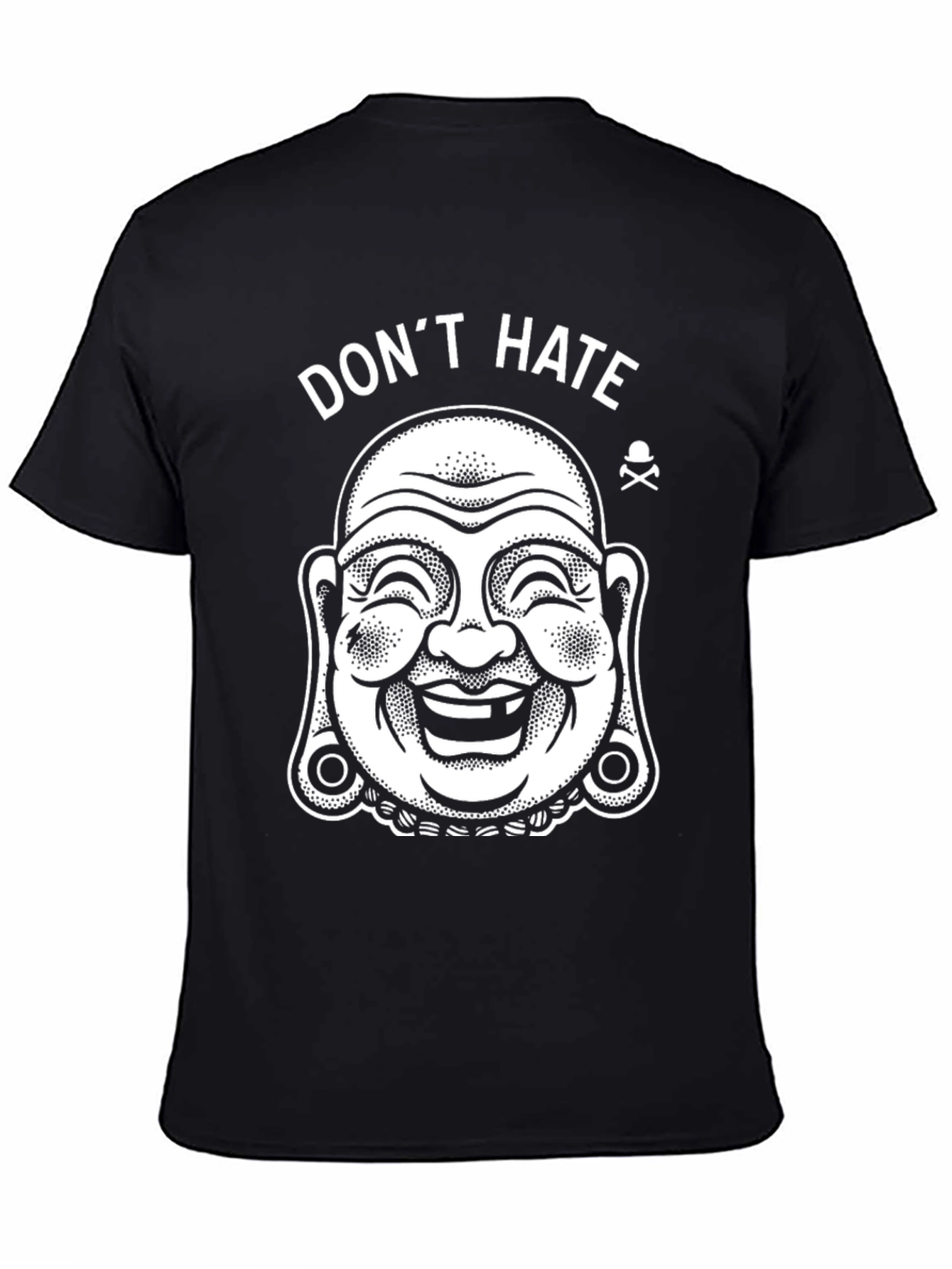 Dont Hate Buddha Graphic T-Shirt - Black