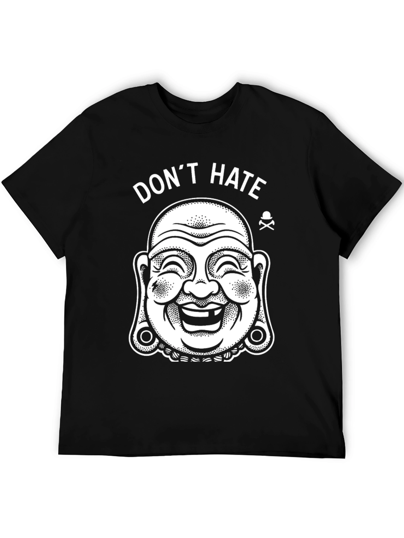 Dont Hate Buddha Graphic T-Shirt - Black