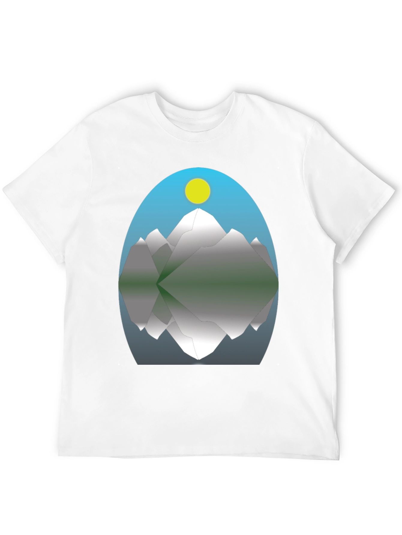 Mountain Reflection Graphic Tee - Black