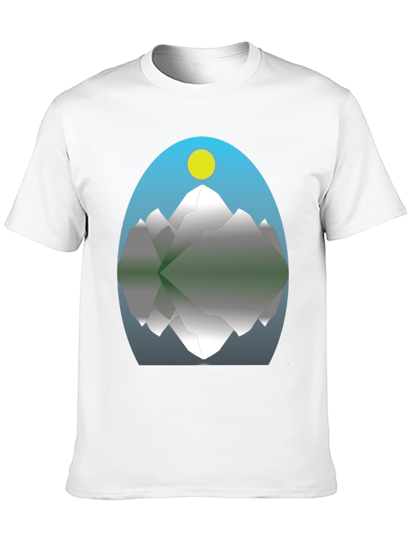 Mountain Reflection Graphic Tee - Black