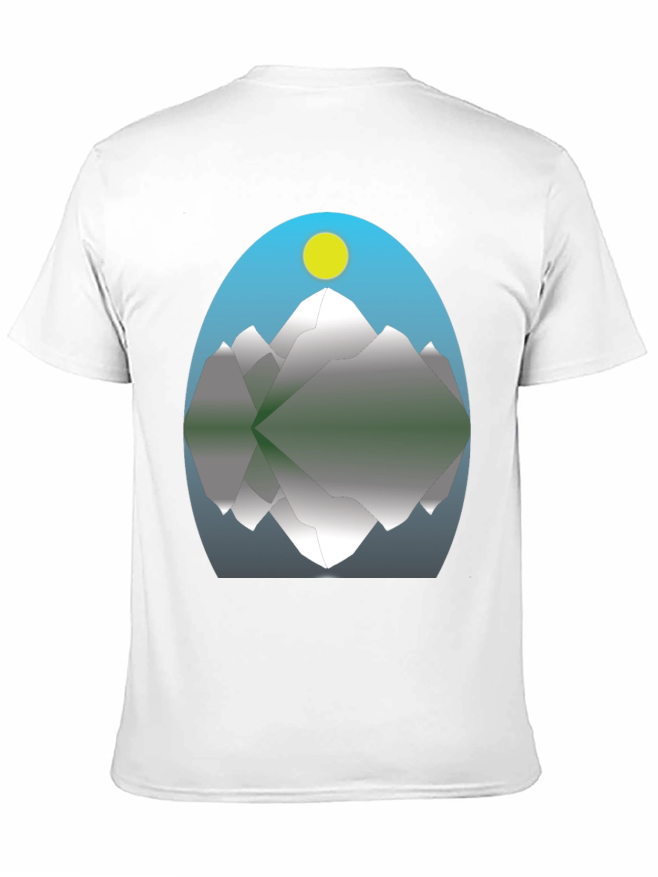 Mountain Reflection Graphic Tee - Black