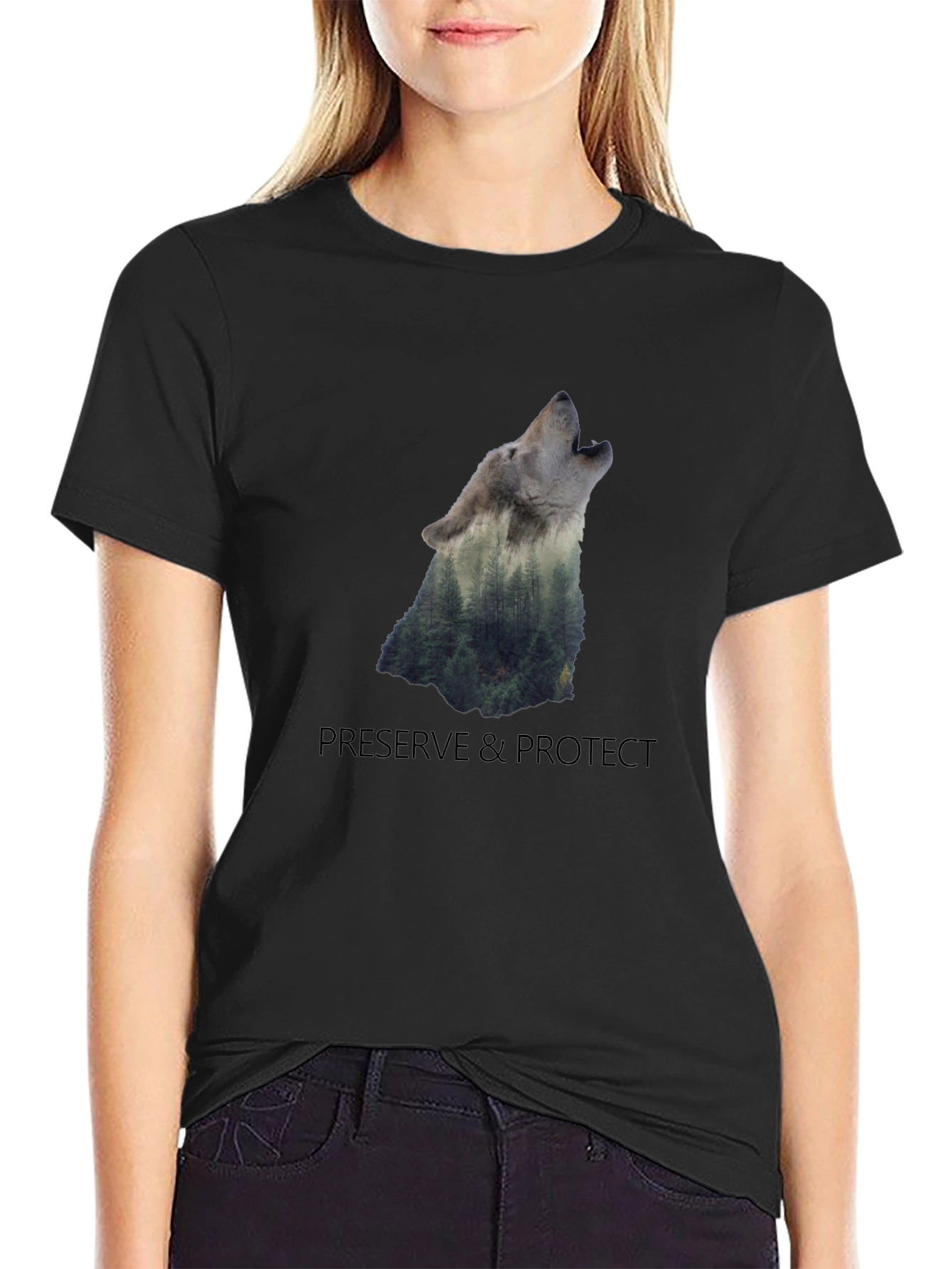 Nature Wolf Graphic Tee - Preserve & Protect