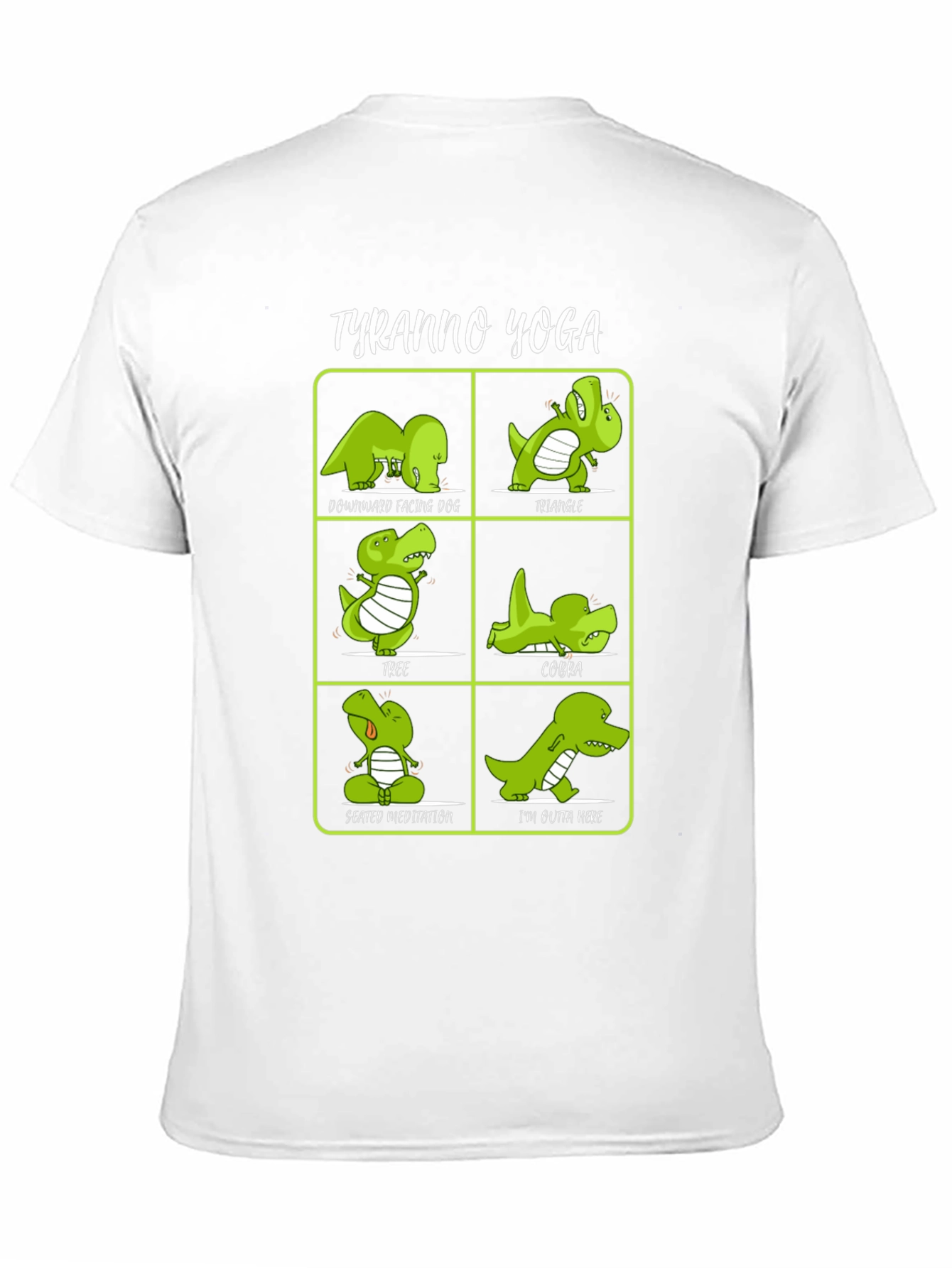 Tyranno Yoga T-Shirt - Funny Dinosaur Poses