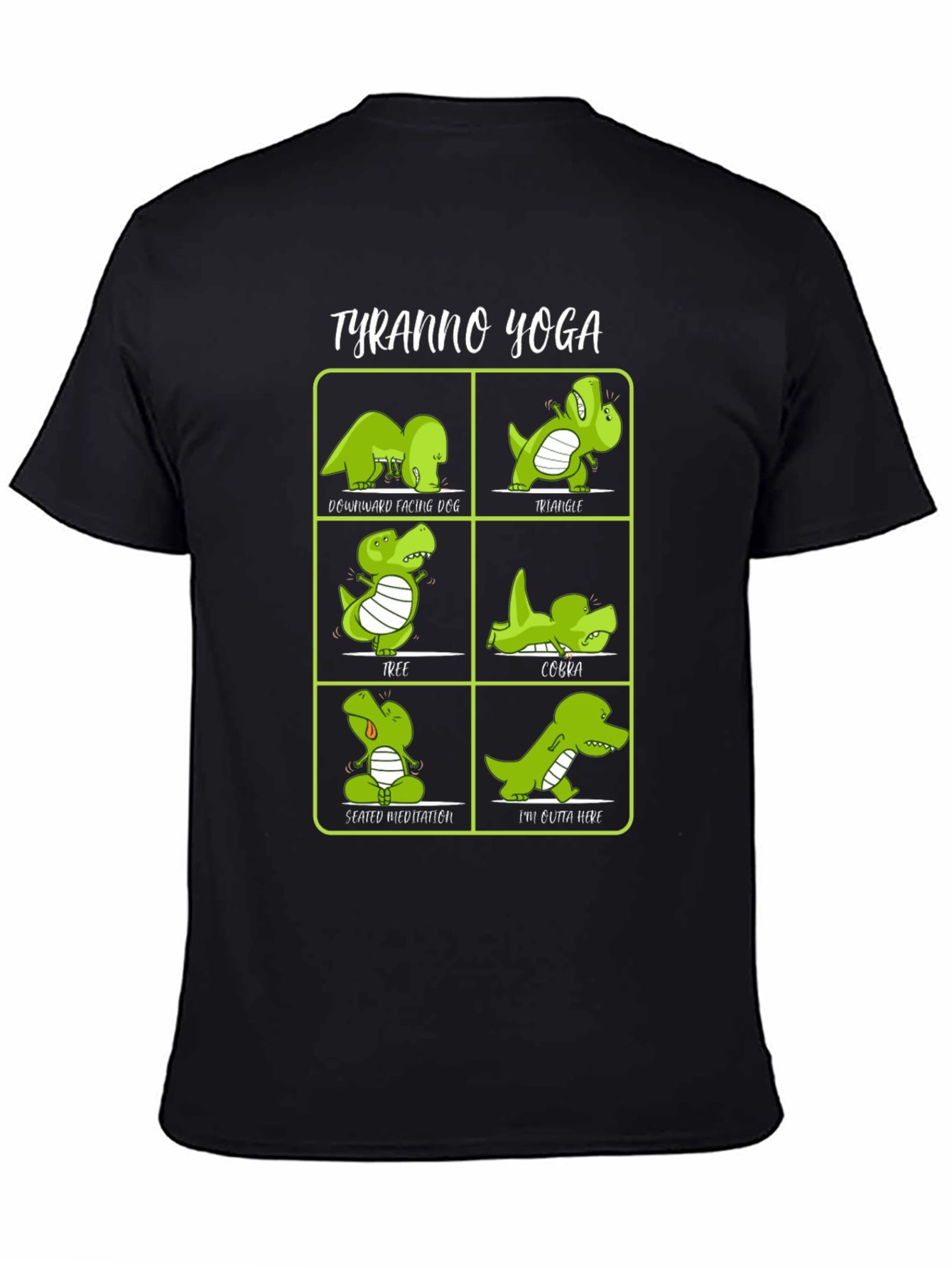 Tyranno Yoga T-Shirt - Funny Dinosaur Poses