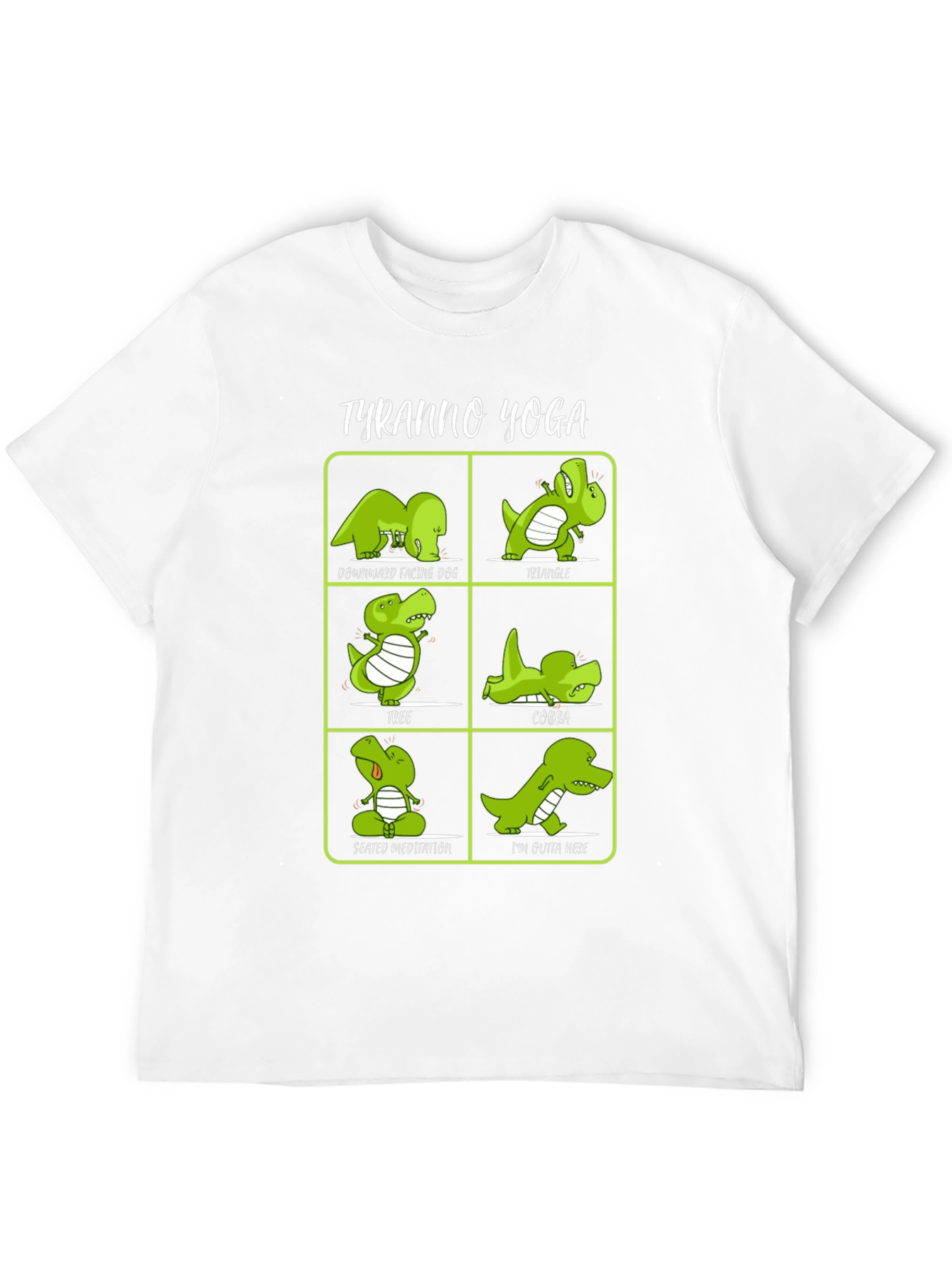 Tyranno Yoga T-Shirt - Funny Dinosaur Poses