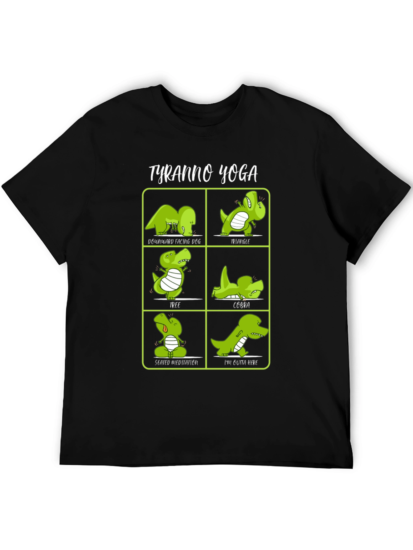 Tyranno Yoga T-Shirt - Funny Dinosaur Poses