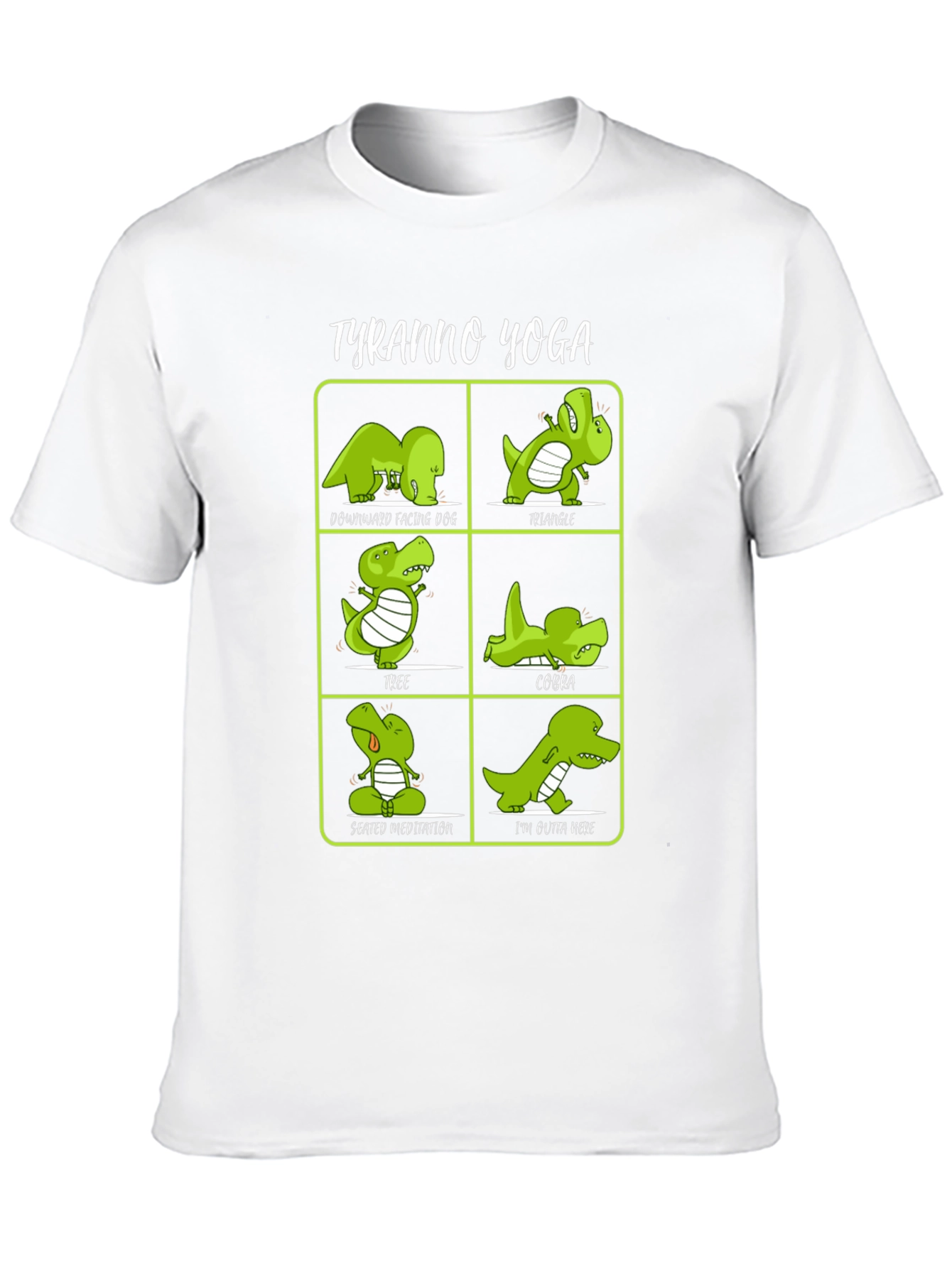 Tyranno Yoga T-Shirt - Funny Dinosaur Poses