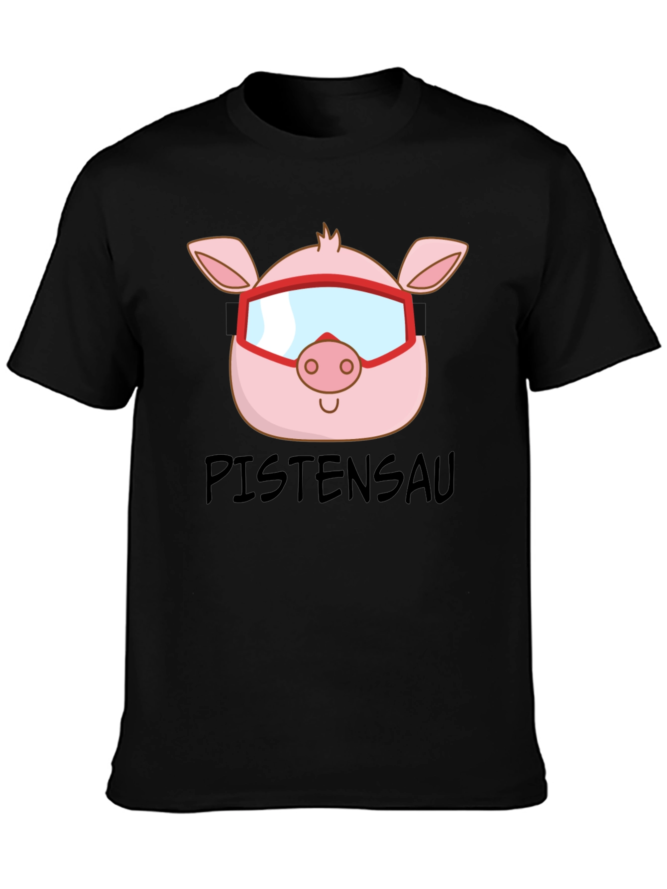 Ski Pig T-Shirt - PISTENSAU Funny Skiing Design
