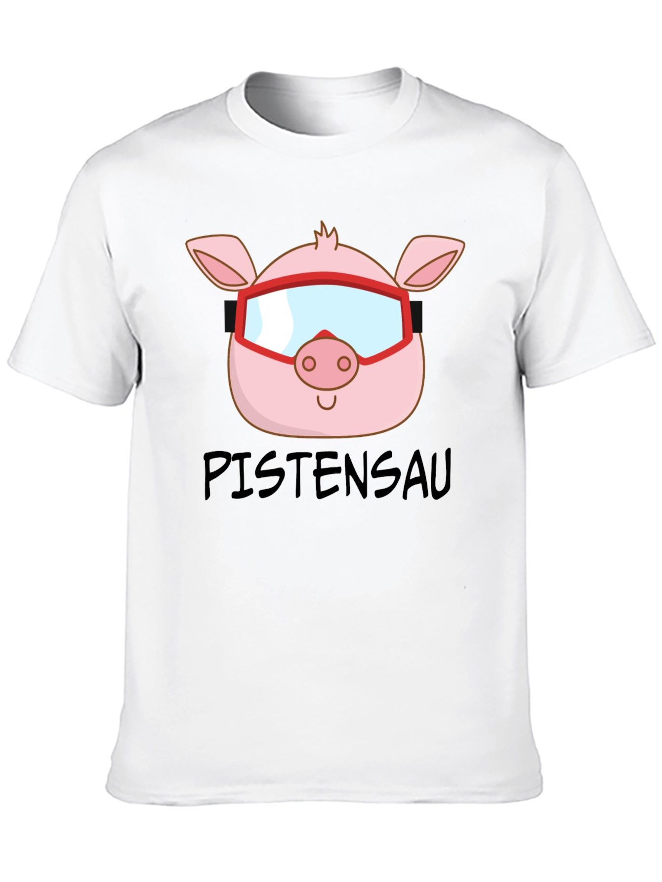 Ski Pig T-Shirt - PISTENSAU Funny Skiing Design