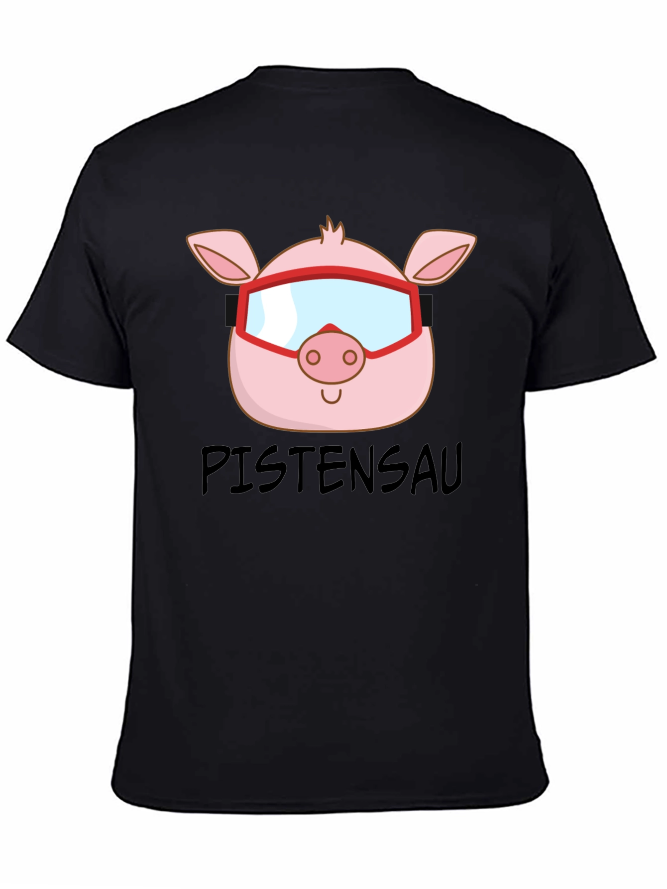 Ski Pig T-Shirt - PISTENSAU Funny Skiing Design