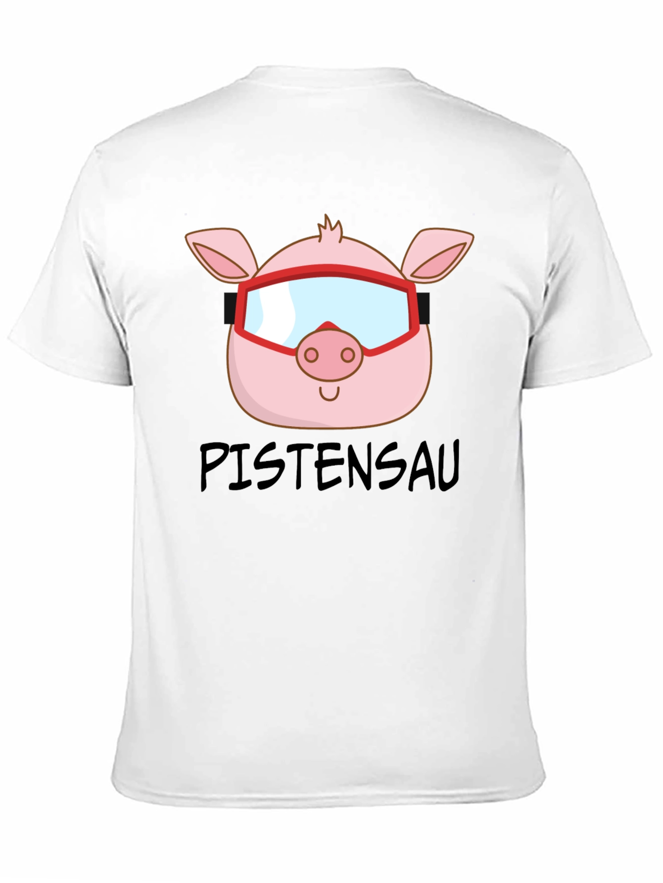 Ski Pig T-Shirt - PISTENSAU Funny Skiing Design