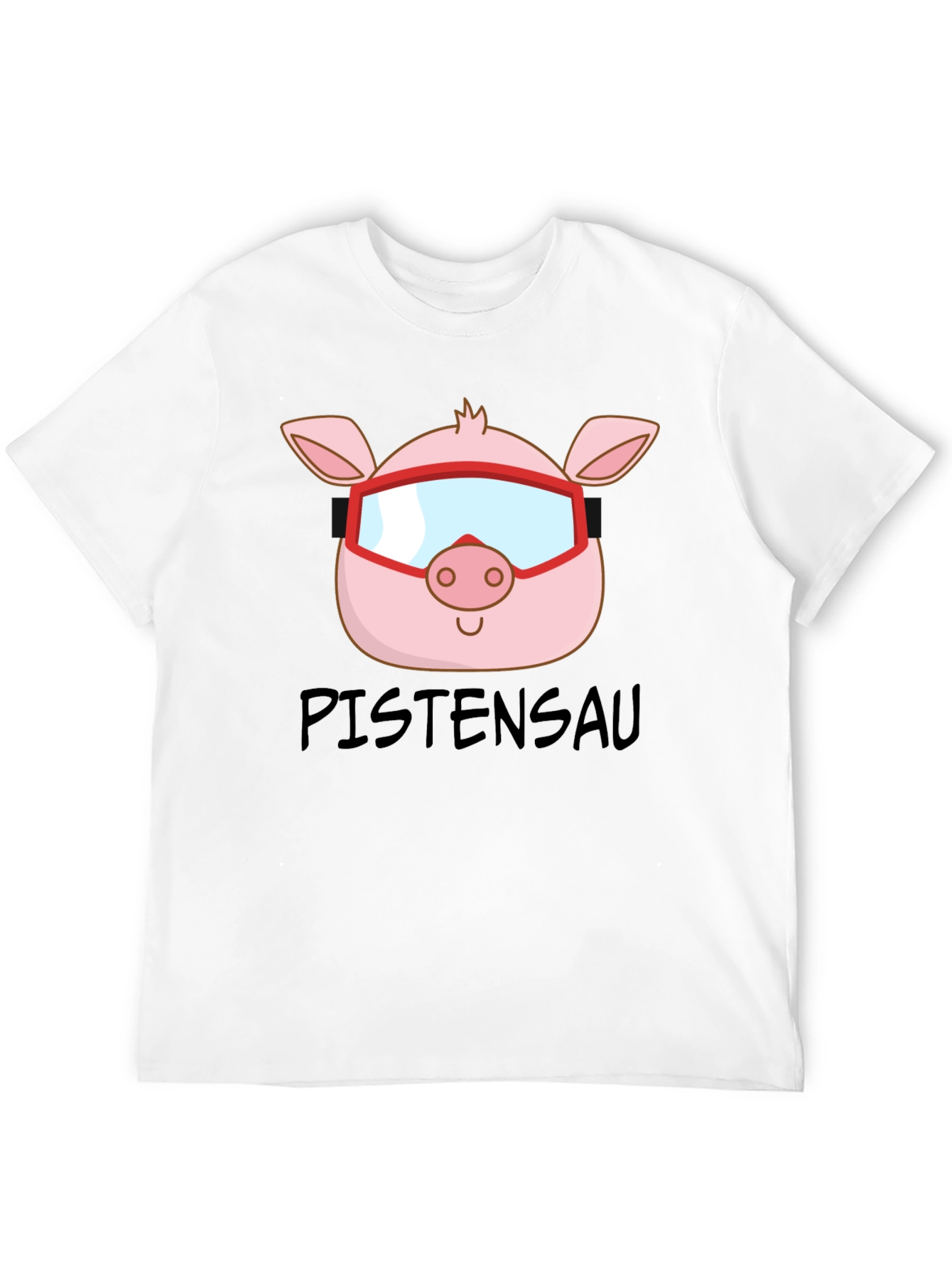 Ski Pig T-Shirt - PISTENSAU Funny Skiing Design