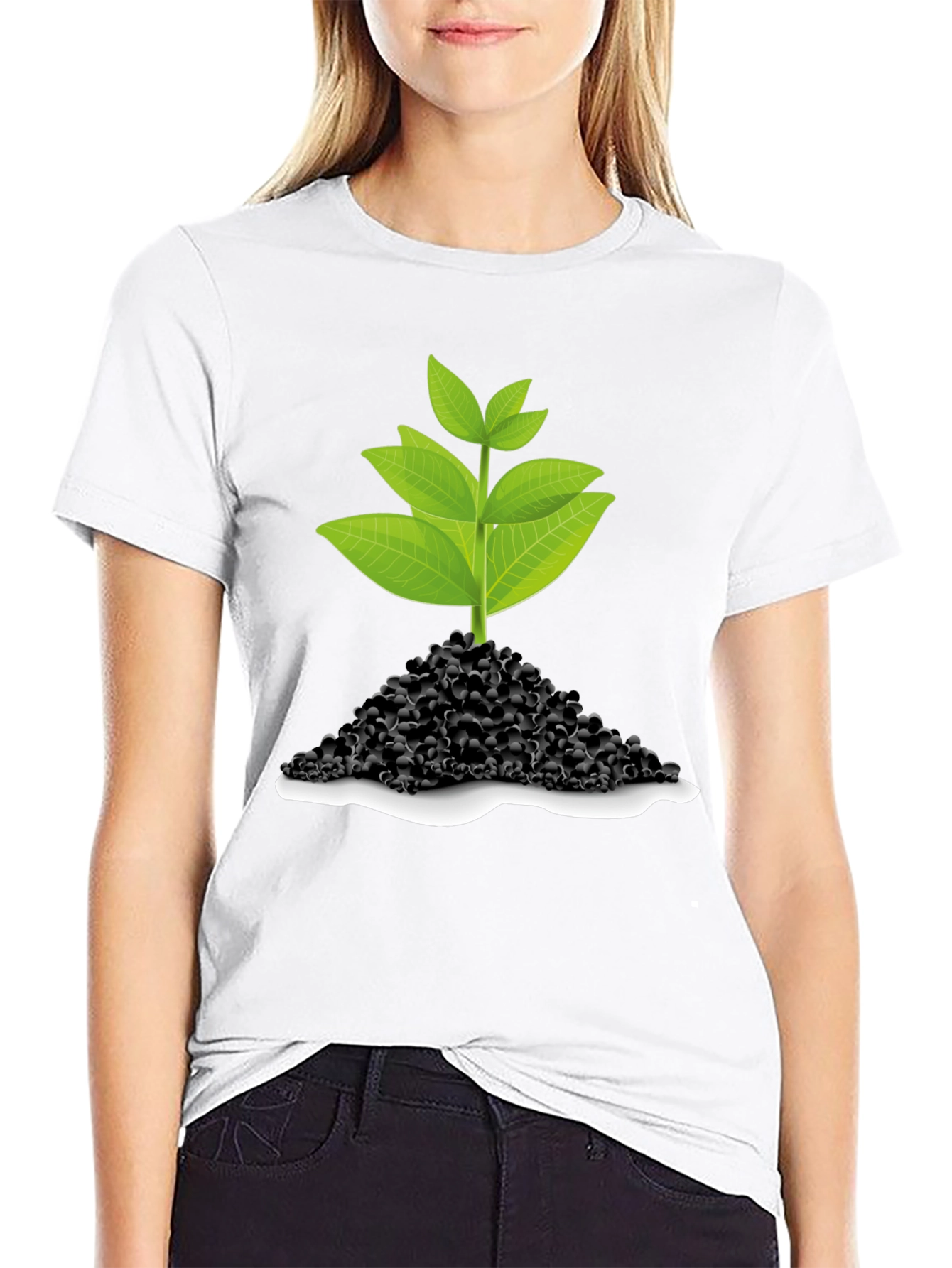 Green Sprout T-Shirt - Black