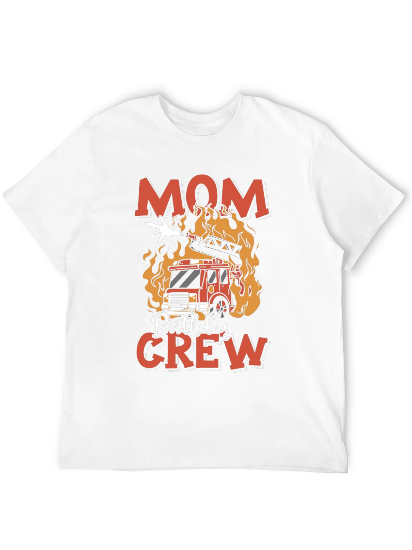 Mom Birthday Crew Firetruck T-Shirt