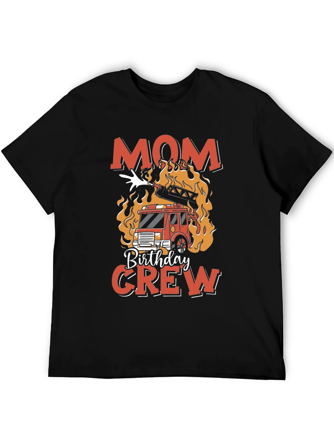 Mom Birthday Crew Firetruck T-Shirt
