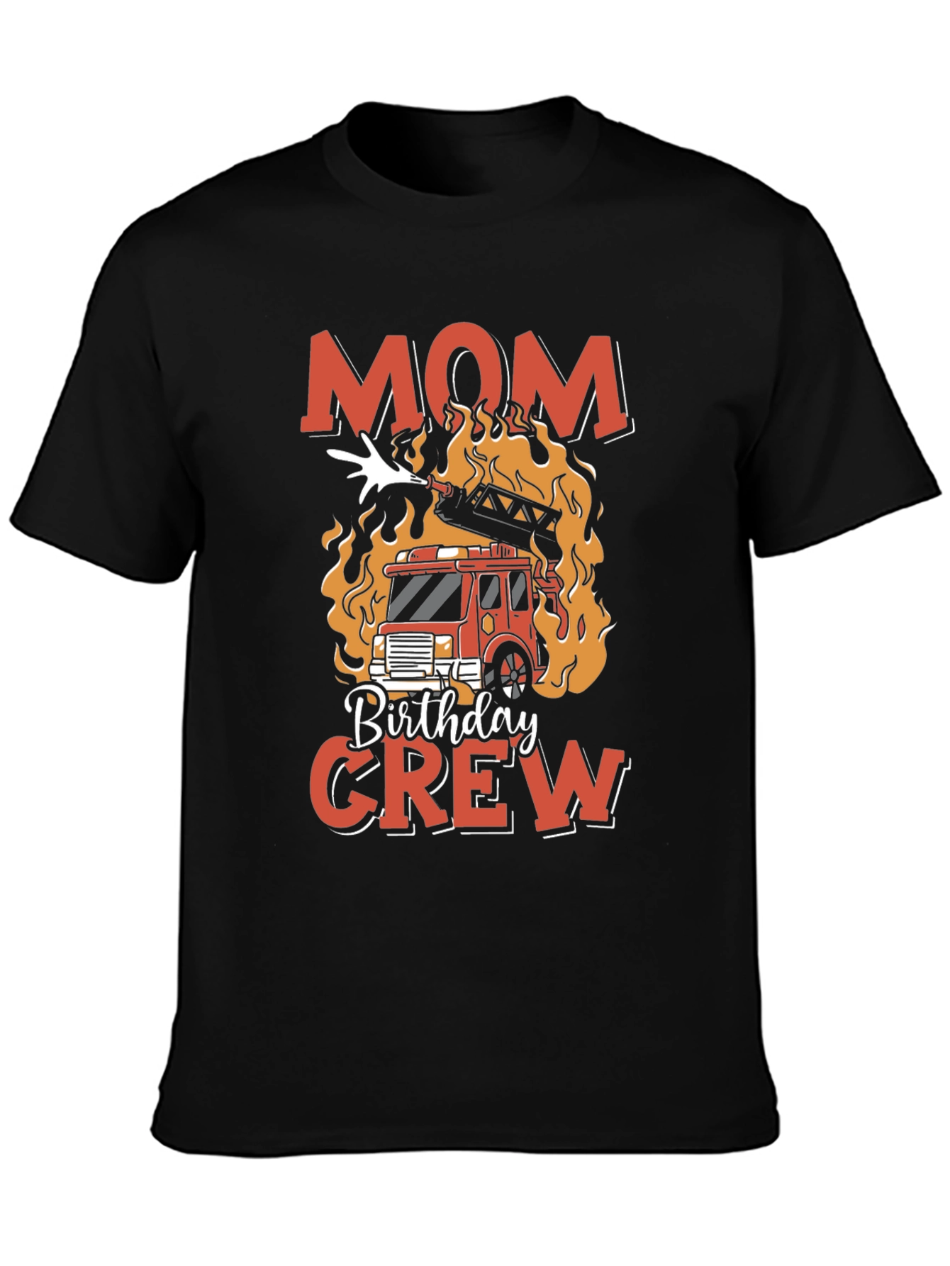 Mom Birthday Crew Firetruck T-Shirt