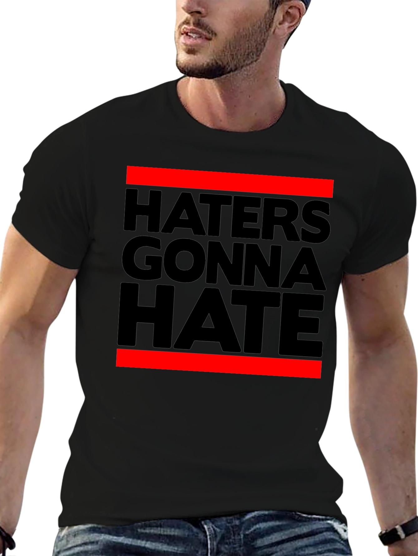Haters Gonna Hate Black Graphic Tee