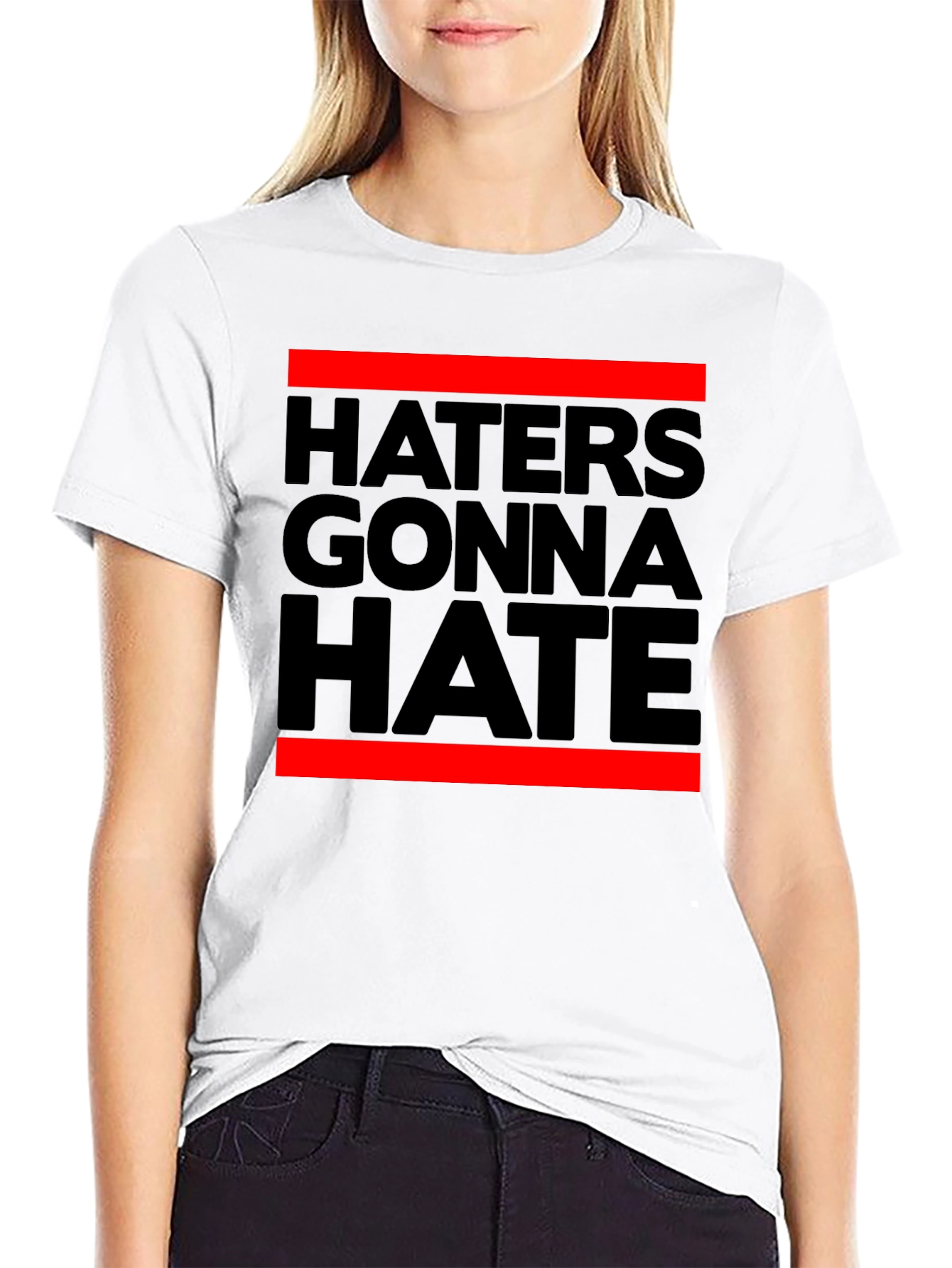 Haters Gonna Hate Black Graphic Tee